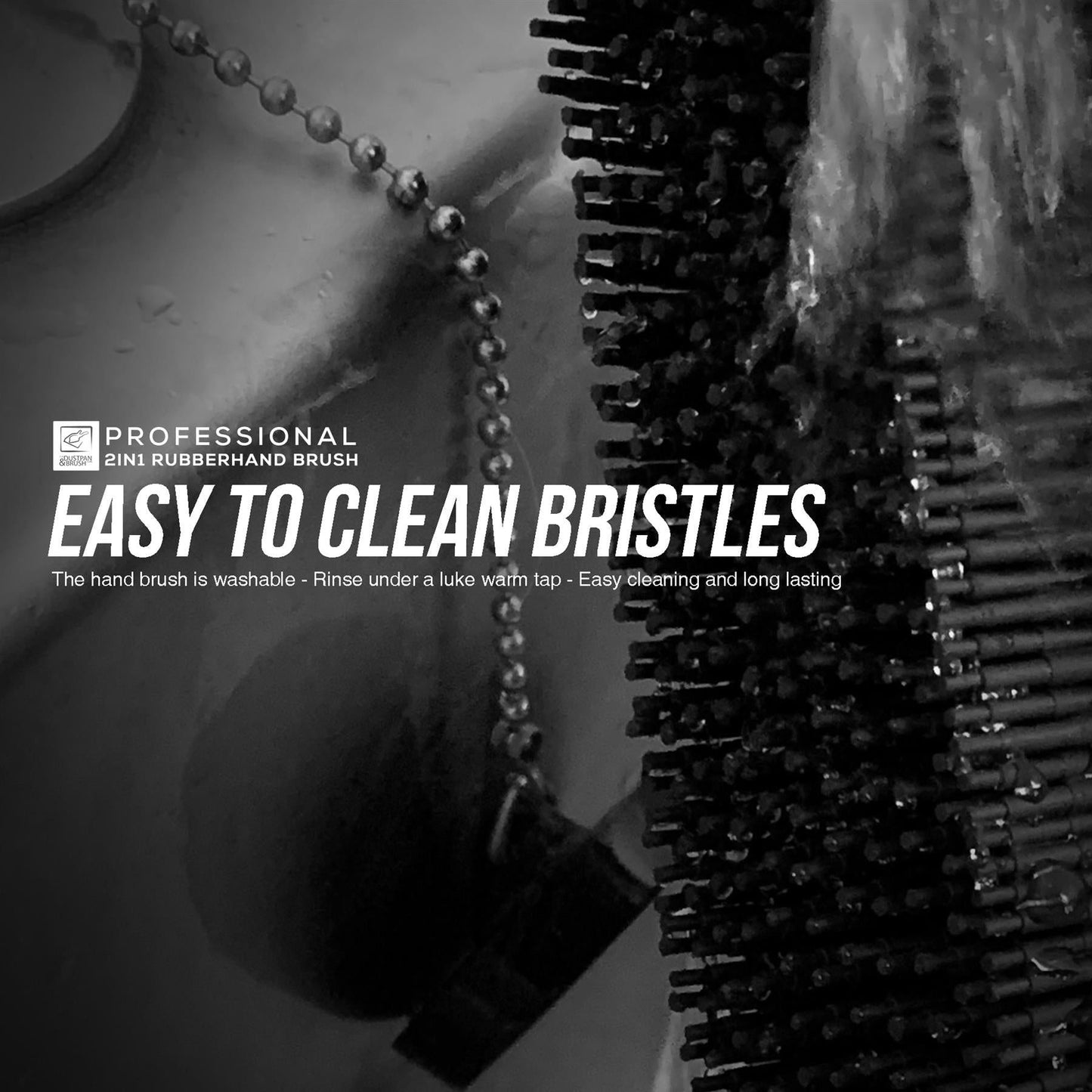 Rubber Hand Brush for General Cleaning with Scratch-Free Rubber Bristles – Ideal for Pet Hair Removal