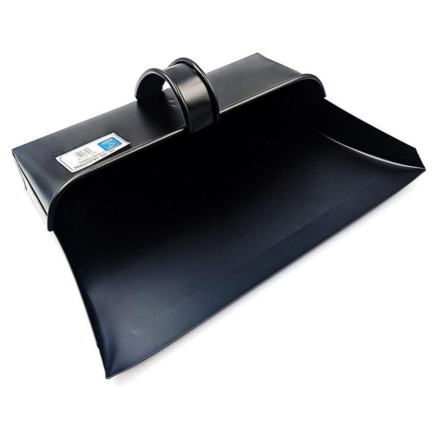 Metal Dustpan and Brush Set – Traditional Strong Hooded Dustpan with Stiff Hand Brush