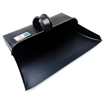 Metal Dustpan and Brush Set – Traditional Strong Hooded Dustpan with Stiff Hand Brush